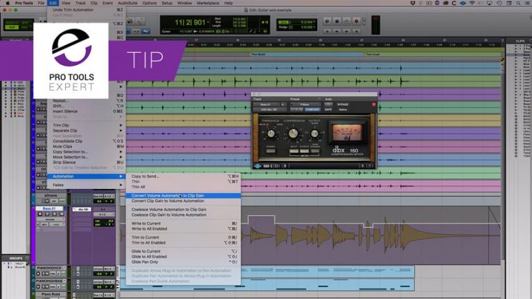 Convert Pro Tools Volume Automation To Clip Gain