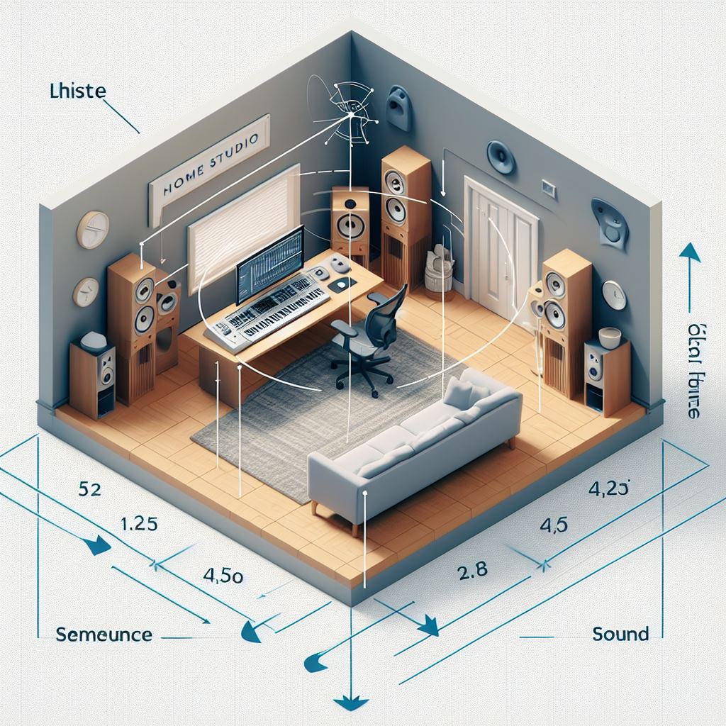 Optimising the Listening Position in a Home Studio - The listening position, or the “sweet spot,” is a critical aspect of a home studio setup. It’s the point where the sound from the speakers converges, providing the most accurate stereo image and frequency response. This guide delves deeper into the science and art of optimizing your listening position.