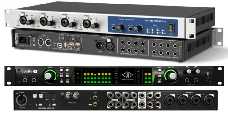 Comparing the Universal Audio Apollo 8 Quad and RME Fireface UFX II