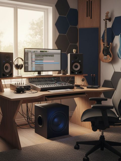 Why Studio Subwoofers Are Placed Off-Centre. When you walk into a professionally treated studio and notice that the subwoofer isn’t sitting perfectly between the main monitors, you might wonder — why place such an expensive piece of gear off-centre? It’s not a design quirk or aesthetic choice. The position of the subwoofer has a major impact on how evenly the low frequencies behave in your room — and off-centre placement is often the key to smooth, accurate bass response.